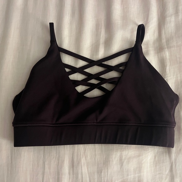 Til You Collapse Link Up Sports Bra - Plum - Medium - Picture 1 of 3